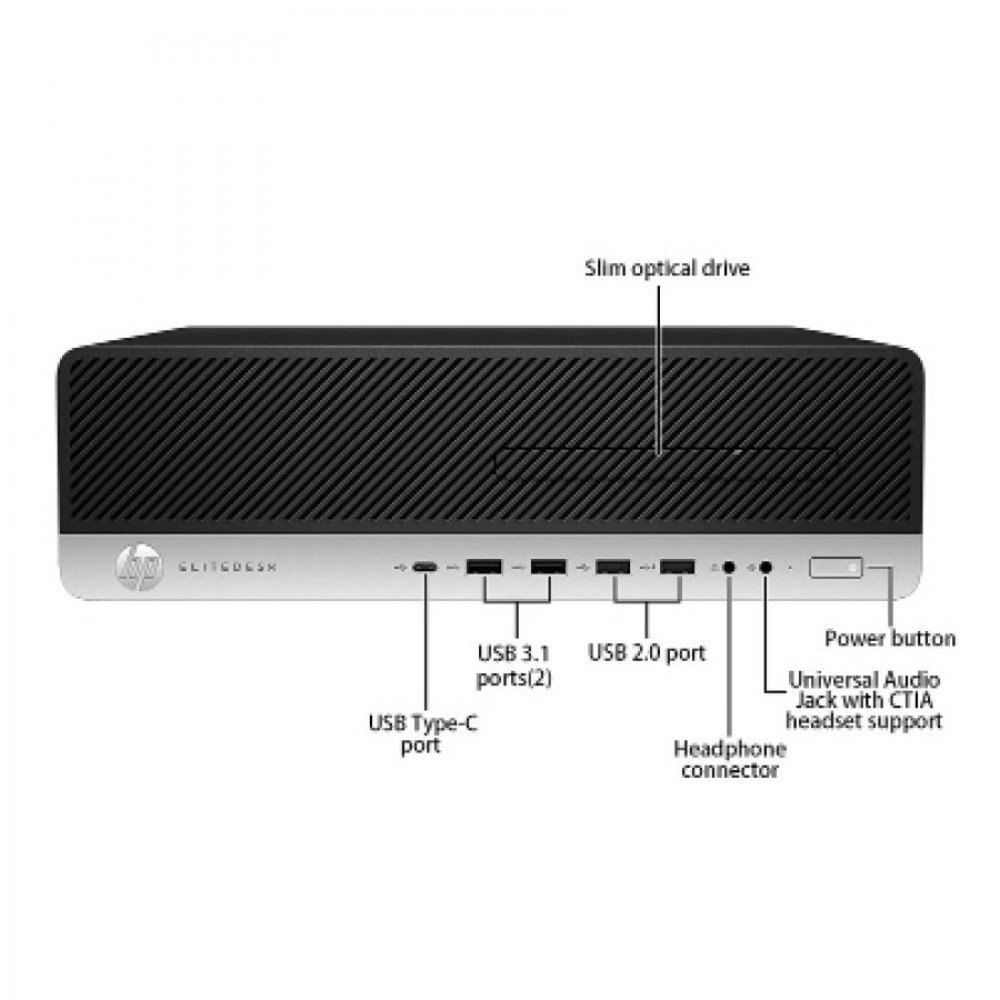 HP Elitedesk 800 G3 SFF Refurbished, i5-6500, 8GB, 512GB, DVD, Windows 11 Pro - Image 3