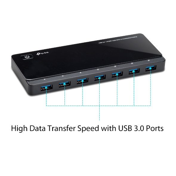 TP-LINK UH720 USB 3.0 7-PORT HUB, 2 CHARGING PORTS - Image 4