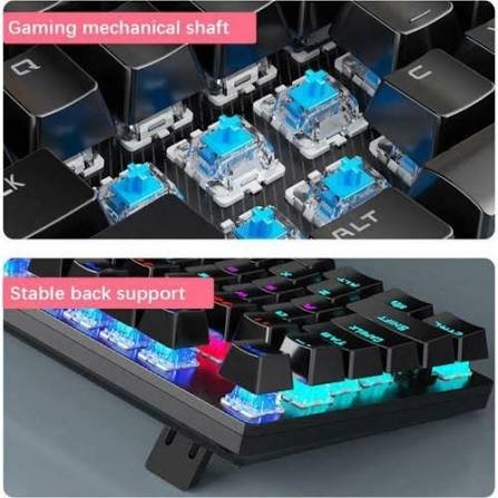 KEYBOARD AULA S2022 MECHANICAL RGB BLACK USB GR NEW 2 KEYBOARD AULA S2022 MECHANICAL RGB BLACK USB GR NEW - Image 2