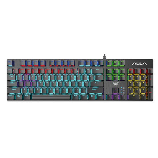 KEYBOARD AULA S2022 MECHANICAL RGB BLACK USB GR NEW 1 AULA S2022 Mechanical RGB Keyboard