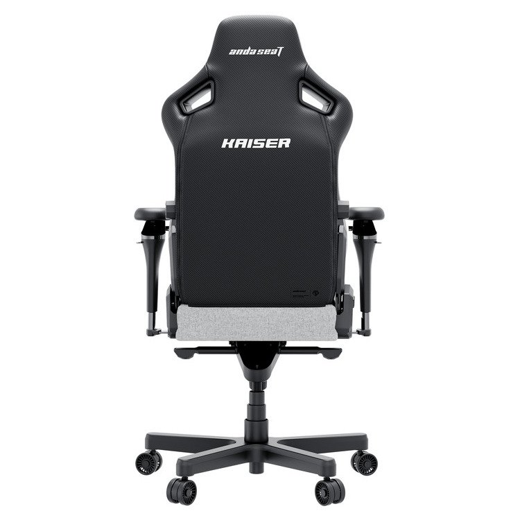 ANDA SEAT Gaming Chair KAISER-4 V2 XL Grey Fabric with 6D Armrest - Image 4