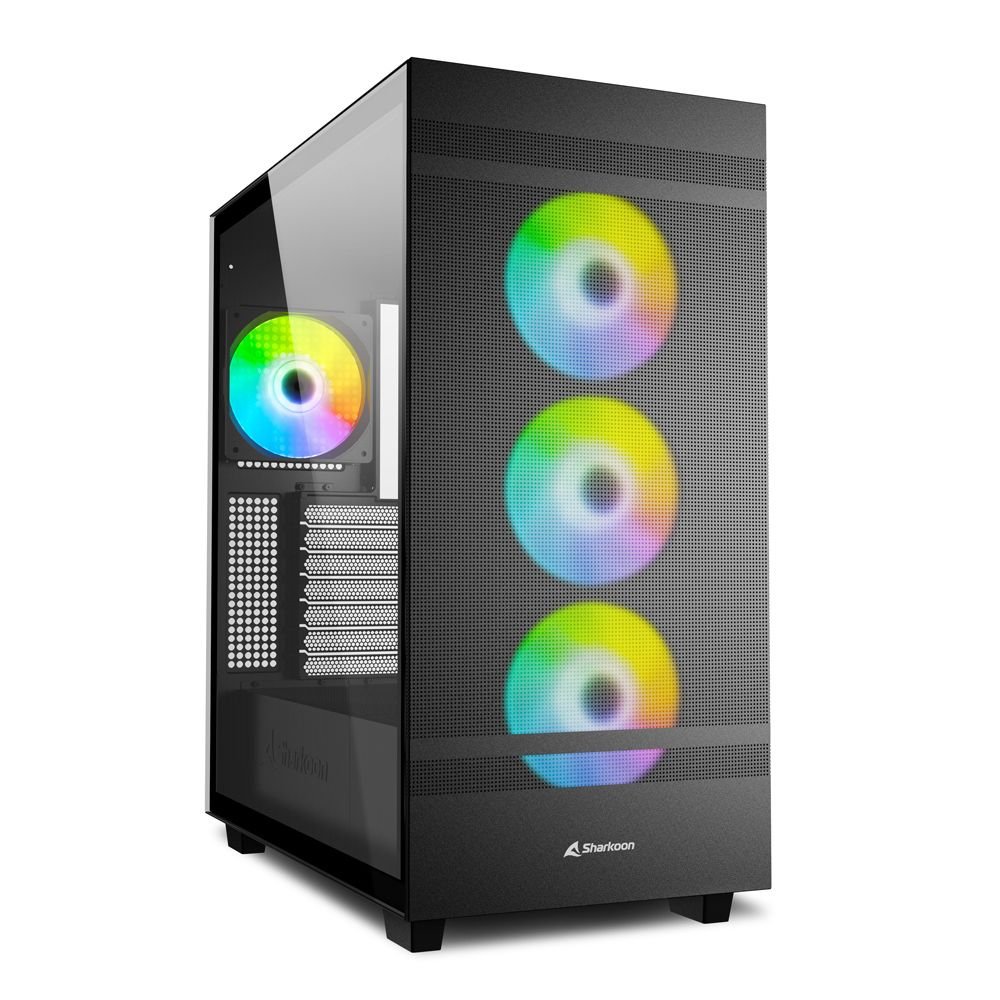 Sharkoon Rebel C50 RGB Gaming Full Tower Κουτί Υπολογιστή με Πλαϊνό Παράθυρο Μαύρο (REBELC50BRGB) (SHRREBELC50BRGB) 1 Sharkoon Rebel C50 RGB
