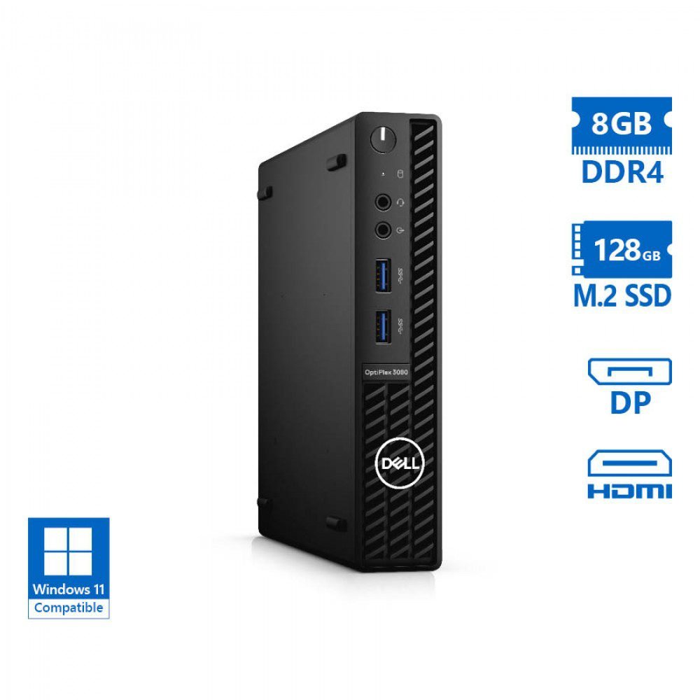 Dell Optiplex 3080 DM Pentium Gold G6400T/8GB DDR4/128GB M.2 SSD/No ODD/Grade A Refurbished PC 1 Dell OptiPlex 3080 DM Refurbished PC