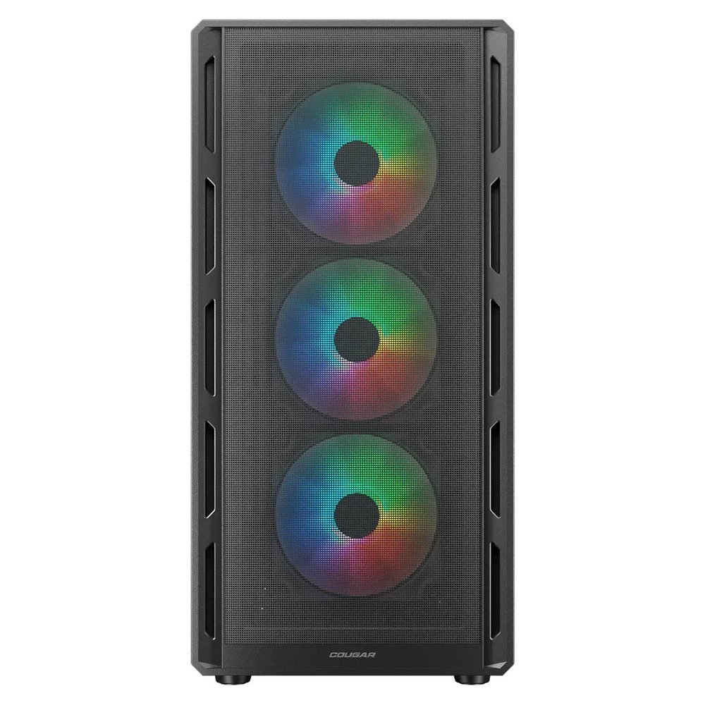 CC-COUGAR Case AIRFACE PURE RGB Tempered Glass Middle ATX Black (4x120mm RGB fans preinstalled) 2 CC-COUGAR Case AIRFACE PURE RGB Tempered Glass Middle ATX Black (4x120mm RGB fans preinstalled) - Image 2