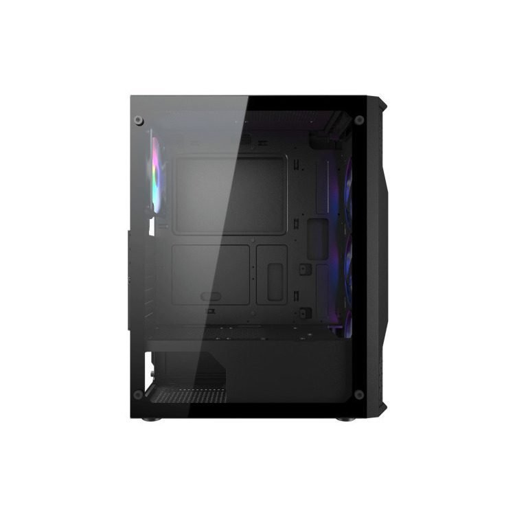 CC-COUGAR Case MX110 Mesh-G RGB Tempered Glass Middle ATX Black (4x120mm RGB fans preinstalled) 4 CC-COUGAR Case MX110 Mesh-G RGB Tempered Glass Middle ATX Black (4x120mm RGB fans preinstalled) - Image 4