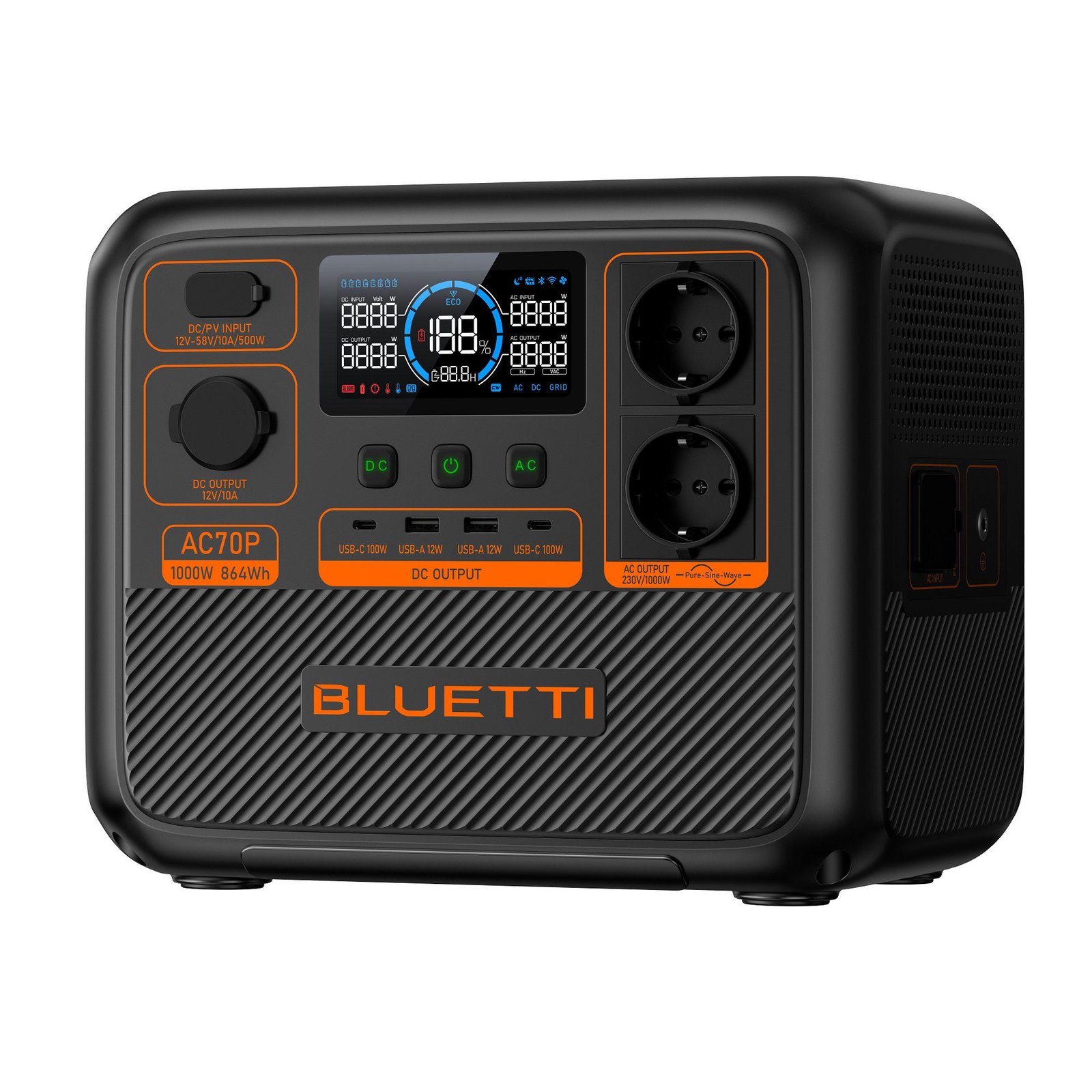 BLUETTI Premium AC70P Portable Power Station, 1000W AC Outlet 864Wh 2 BLUETTI Premium AC70P Portable Power Station, 1000W AC Outlet 864Wh - Image 2