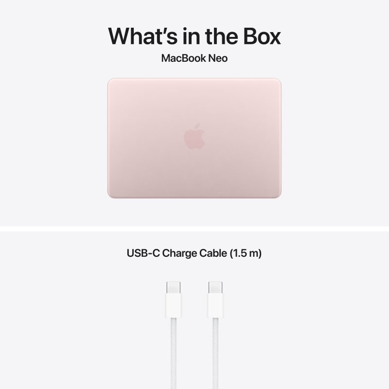 Apple MacBook Neo 13.0" 512GB/8GB | A18 Pro chip 6‑core CPU/5‑core GPU | GR Keyb Touch ID | Blush 2 Apple MacBook Neo 13.0" 512GB/8GB | A18 Pro chip 6‑core CPU/5‑core GPU | GR Keyb Touch ID | Blush - Image 2