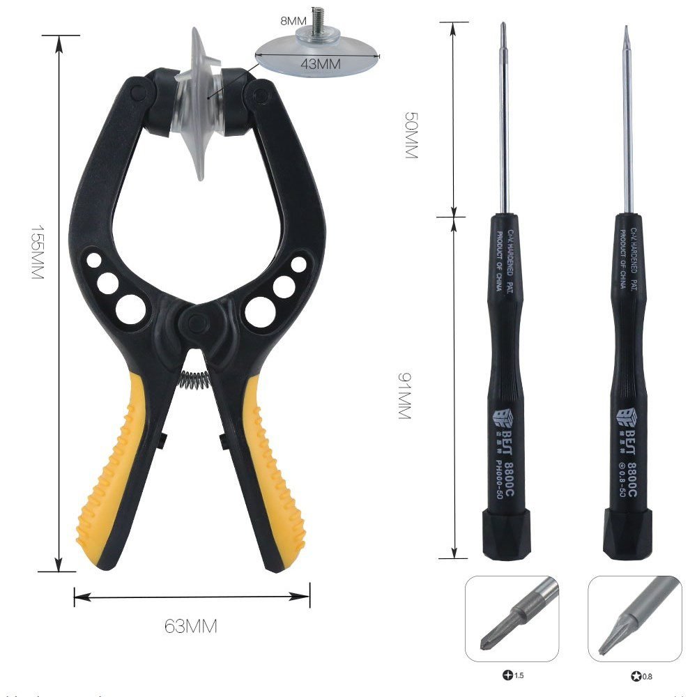 BEST Repair Tool Kit BST-609, για iPhone, 8 τμχ 3 BEST Repair Tool Kit BST-609, για iPhone, 8 τμχ - Image 3