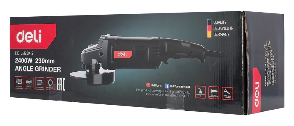 DELI τροχός ρεύματος DE-JM230-2E, 2400W 4 DELI τροχός ρεύματος DE-JM230-2E, 2400W - Image 4