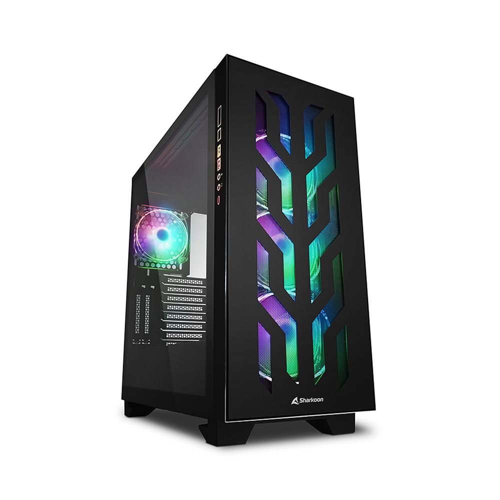 Sharkoon Elite Shark, Gaming PC Case, Midi Tower Case 1 Sharkoon ELITE SHARK CA300T