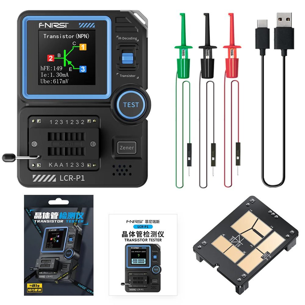 FNIRSI transistor tester LCR-P1, επαναφορτιζόμενο 5 FNIRSI transistor tester LCR-P1, επαναφορτιζόμενο - Image 5