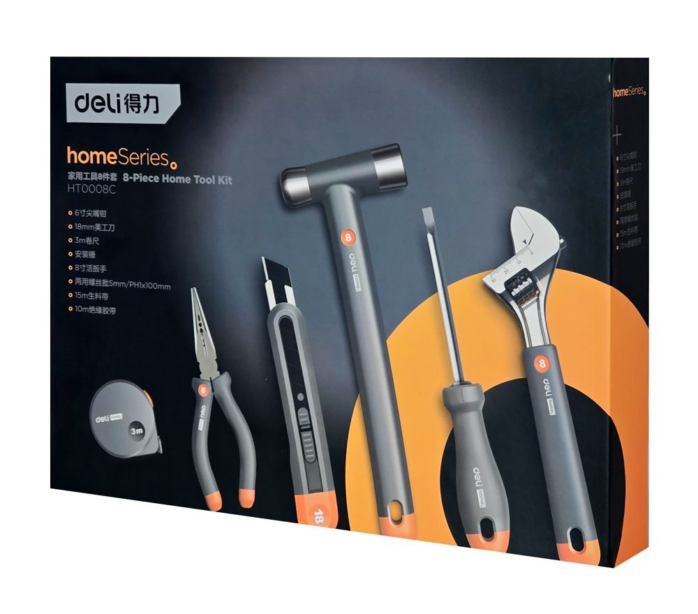 DELI σετ εργαλείων HT0008C, 8τμχ 4 DELI σετ εργαλείων HT0008C, 8τμχ - Image 4
