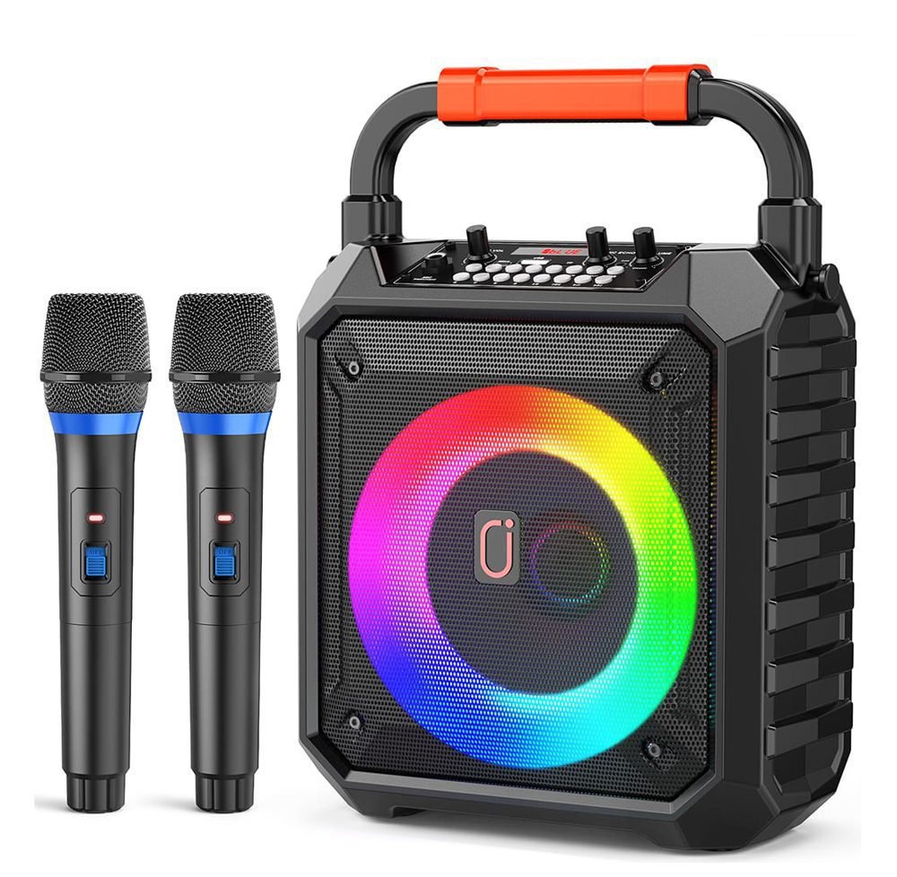 JYX φορητό ηχείο T17-T με 2x μικρόφωνα, 15W, 3000mah, LED, μαύρο 1 JYX T17-T