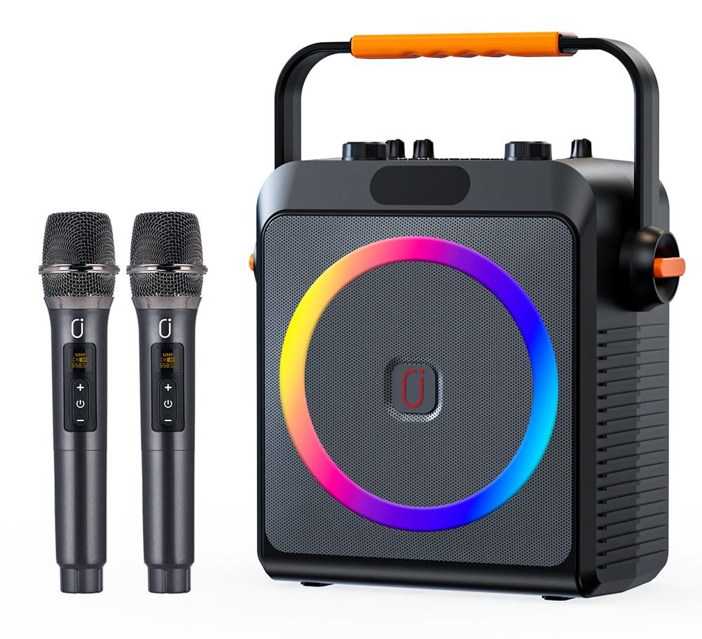 JYX φορητό ηχείο T19-T με 2x μικρόφωνα, 18W, 3000mah, LED, μαύρο 1 JYX T19-T