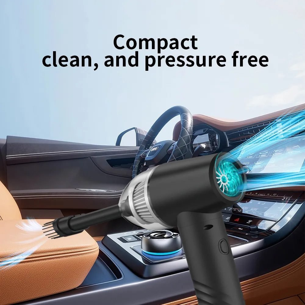 KINZIR 2 σε 1 σκουπάκι χειρός & air duster VC43, 70W, 6000mAh, μαύρο 2 KINZIR 2 σε 1 σκουπάκι χειρός & air duster VC43, 70W, 6000mAh, μαύρο - Image 2