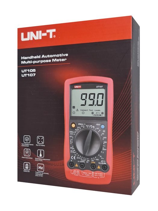 UNI-T ψηφιακό πολύμετρο αυτοκινήτων UT107, RPM/Dwell, test μπαταρίας 4 UNI-T ψηφιακό πολύμετρο αυτοκινήτων UT107, RPM/Dwell, test μπαταρίας - Image 4