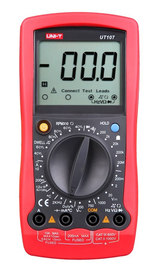 UNI-T ψηφιακό πολύμετρο αυτοκινήτων UT107, RPM/Dwell, test μπαταρίας 1 UNI-T UT107