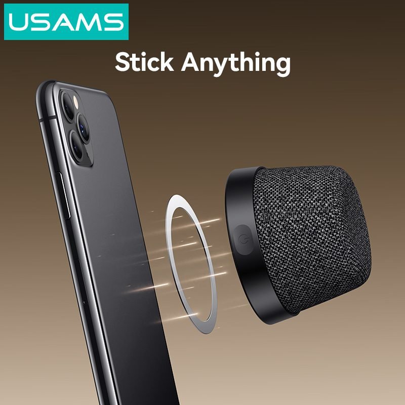 USAMS μίνι φορητό ηχείο YX016, μαγνητικό, 3W, Bluetooth, 700mAh, μαύρο 3 USAMS μίνι φορητό ηχείο YX016, μαγνητικό, 3W, Bluetooth, 700mAh, μαύρο - Image 3