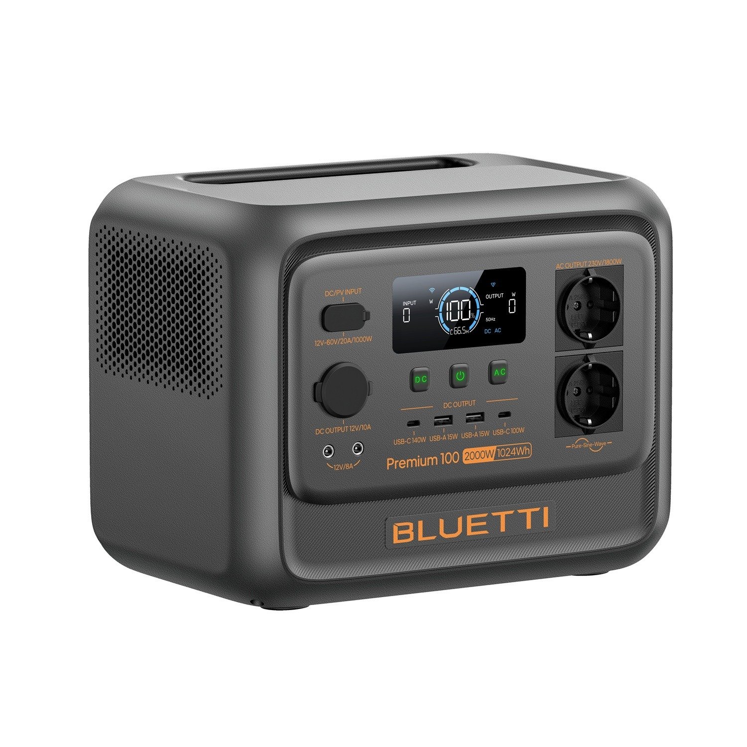 BLUETTI Premium 100 V2 Portable Power Station, 1800W AC Outlet 1024Wh 6 287 61 BLP100V2 1