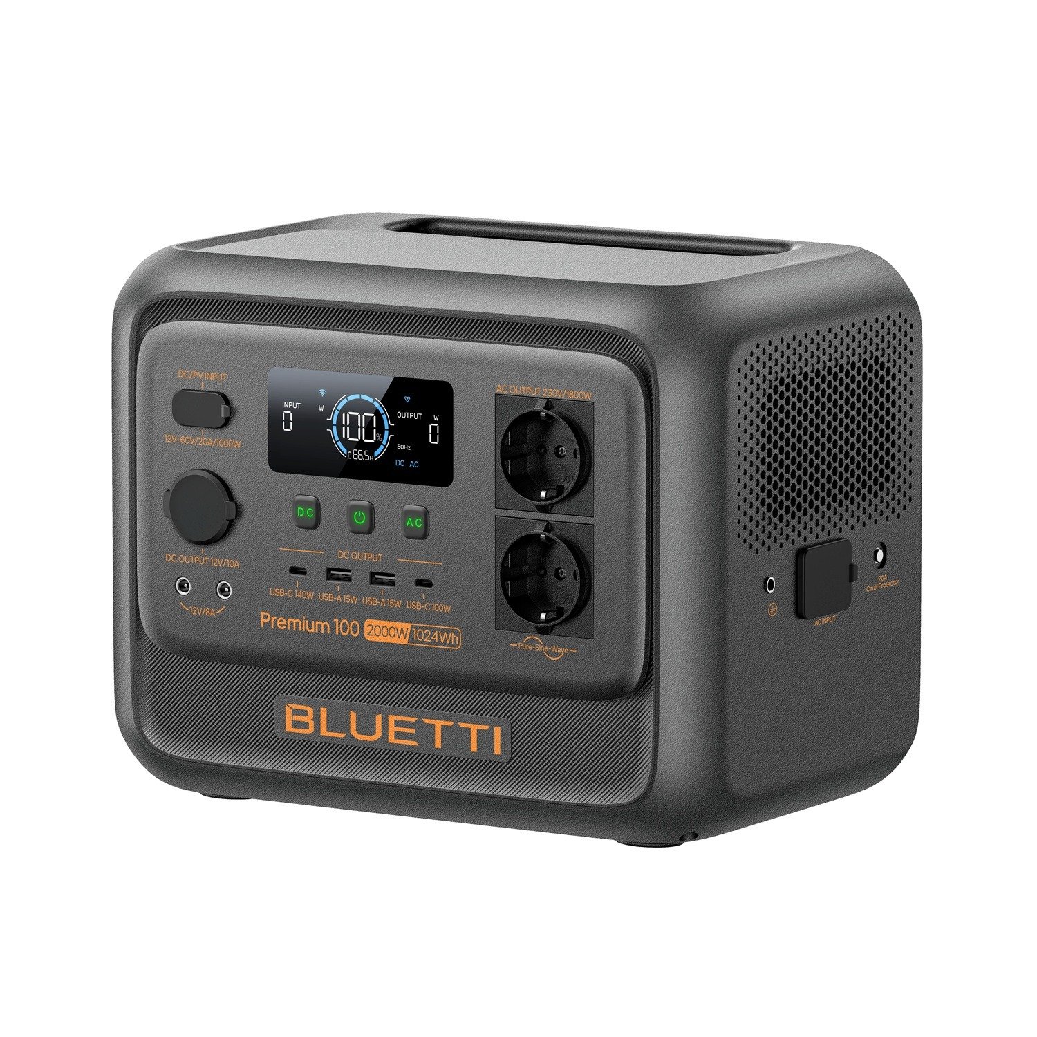 BLUETTI Premium 100 V2 Portable Power Station, 1800W AC Outlet 1024Wh 5 287 61 BLP100V2 2